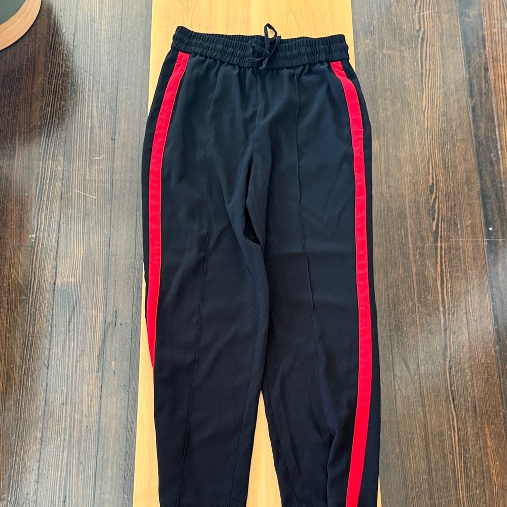 Black and Red Track Pants